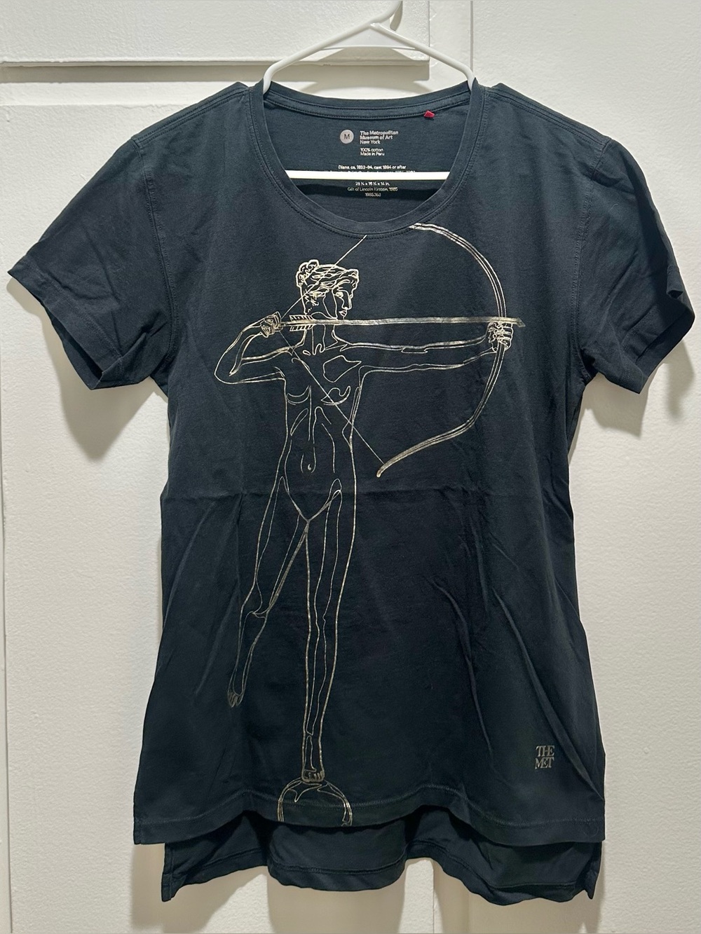 Black Graphic Tee - “Diana” Roman Archer, The Met - RARE